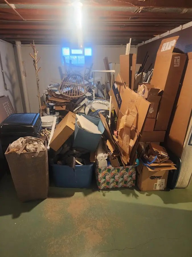 Roll-off dumpster container at job site for 20 Yard Dumpster Rental in Myerstown